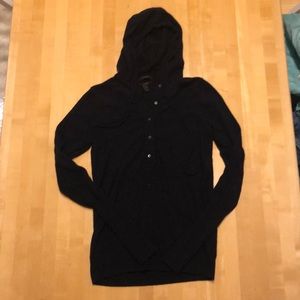 J crew navy cashmere hoodie